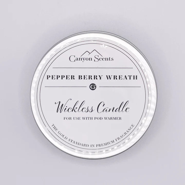 Pepper Berry Wreath -WICKLESS CANDLE