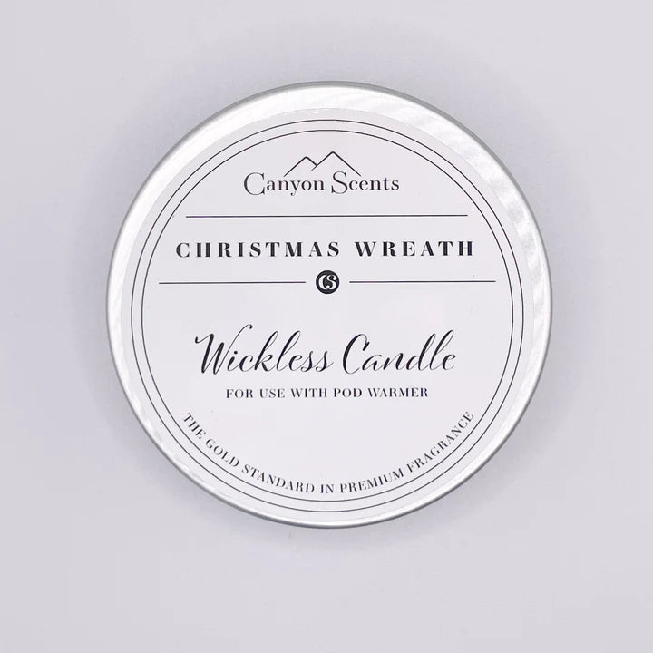 Christmas Wreath -WICKLESS CANDLE